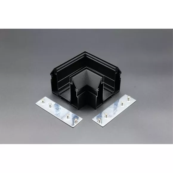 Соединитель шинопровода угловой плоский для натяжного потолка Aployt Magnetic track 220 APL.0284.00.04, Черный, Алюминий, Польша, крепление Соединитель шинопровода угловой плоский для натяжного потолка Aployt Magnetic track 220 APL.0284.00.04, Черный, Алюминий, Польша, крепление