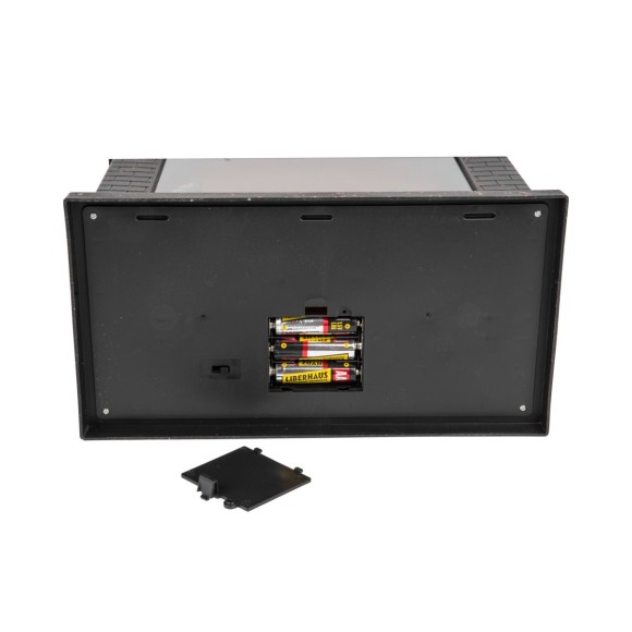 Светильник светодиодный Камин с эффектом пламени. питание от батареек Uniel ULD-L2821-005/DNC/RED BLACK FIREPLACE UL-00011316