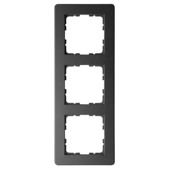 Рамка Jasmart G-Flex 3-постовая черный матовый (soft touch) поликарбонат G1103PB