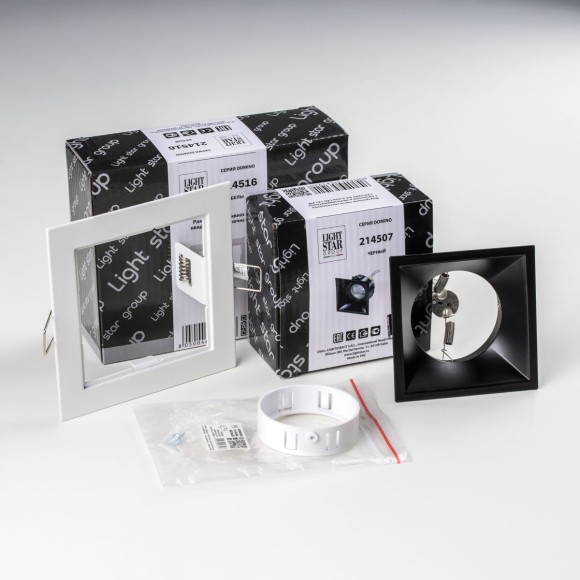 Встраиваемый светильник Lightstar Domino (214516+214507+214006) D51607WMOD