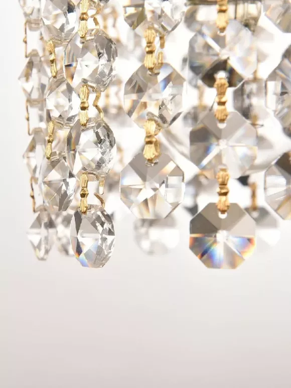 Подвесной светильник Bohemia Ivele Crystal 14781P/16 G R, Золото, Прозрачный, Металл, крупный план