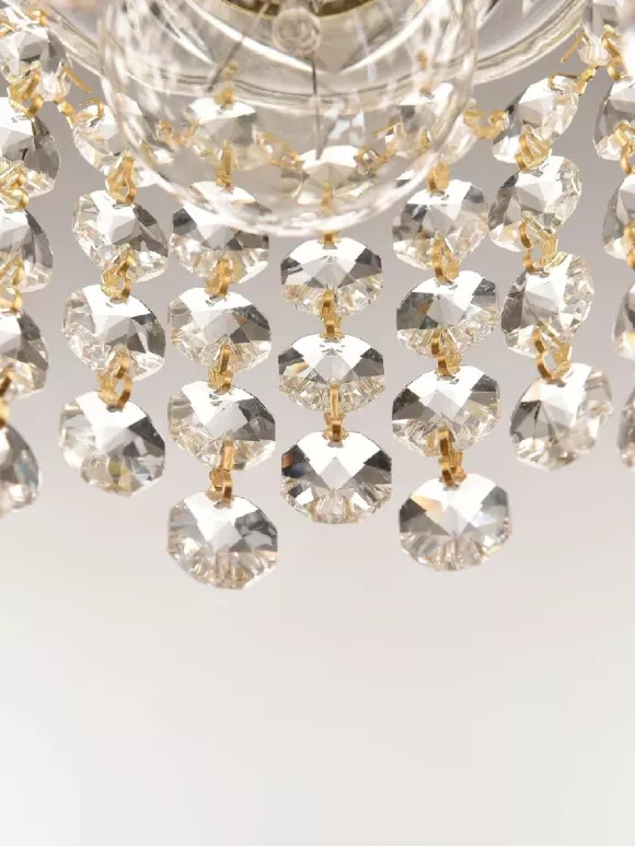 Подвесной светильник Bohemia Ivele Crystal 14781P/16 G R, декоративные элементы крупным планом