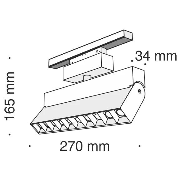 Трековый светильник Maytoni Track lamps TR015-2-10W3K-B, Черный, Теплый белый, Алюминий, вид снизу Трековый светильник Maytoni Track lamps TR015-2-10W3K-B, Черный, Теплый белый, Алюминий, вид снизу