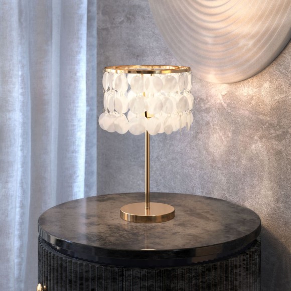 Настольная лампа Eurosvet Sandra 208101 латунь/перламутр a071168