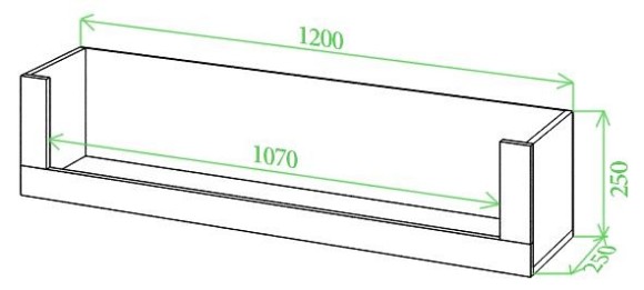 Полка навесная Toivo ТОЙ-Пл с Б MER_TOJ-Pl-s-B-SHBE