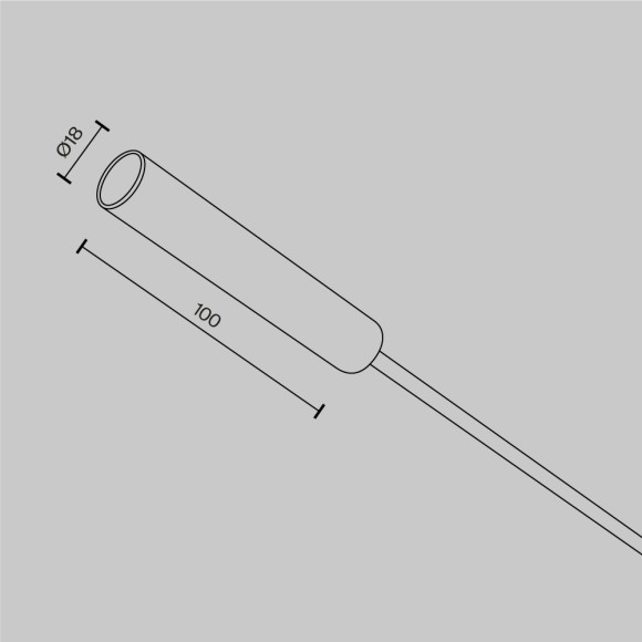 Заглушка с питанием для штанговой системы Maytoni Axity CA003EC-B