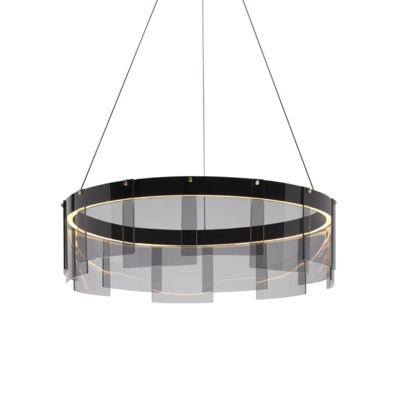 Подвесная светодиодная люстра Delight Collection Stratos D8825P/S black/smoky