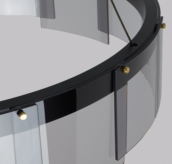 Подвесная светодиодная люстра Delight Collection Stratos D8825P/S black/smoky