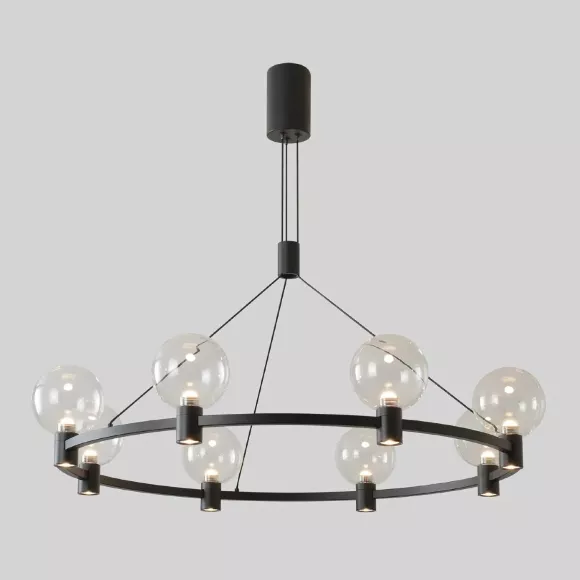 Подвесная люстра Crystal Lux DUET SP56W LED BLACK, 3000, Теплый белый