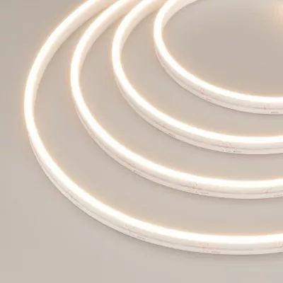Лента герметичная Arlight MOONLIGHT-SIDE-A120-06x12mm 24V Warm3000 (9.6 W/m, IP65, 5m, wire x2) 041035
