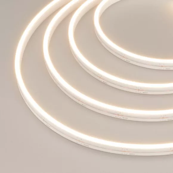 Лента герметичная Arlight MOONLIGHT-SIDE-A120-06x12mm 24V Warm3000 (9.6 W/m, IP65, 5m, wire x2) 041035