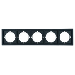 Рамка 5-местная Stekker Мия PFR00-3005-05 черный бархат 50465