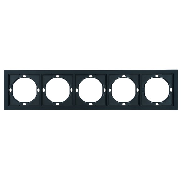 Рамка 5-местная Stekker Мия PFR00-3005-05 черный бархат 50465