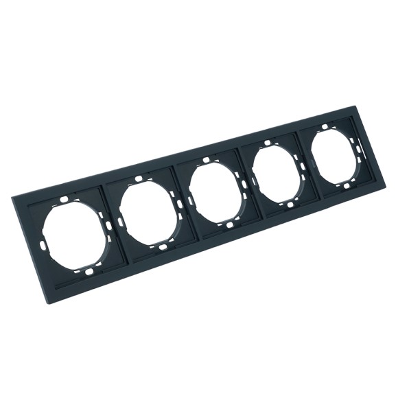 Рамка 5-местная Stekker Мия PFR00-3005-05 черный бархат 50465