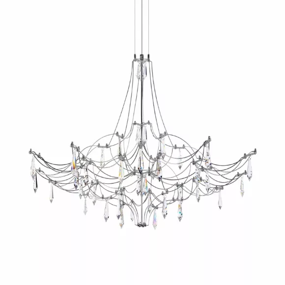 Подвесная люстра Loft IT Mira 10588/800 Silver Asfour, Серебро, Прозрачный, Теплый белый, декоративные элементы крупным планом Подвесная люстра Loft IT Mira 10588/800 Silver Asfour, Серебро, Прозрачный, Теплый белый, декоративные элементы крупным планом