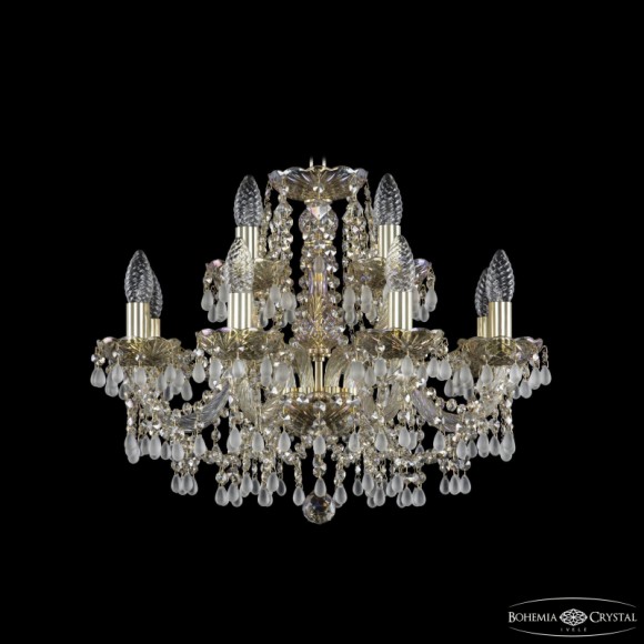 Подвесная люстра Bohemia Ivele Crystal 1410/8+4/195 G V0300 M801