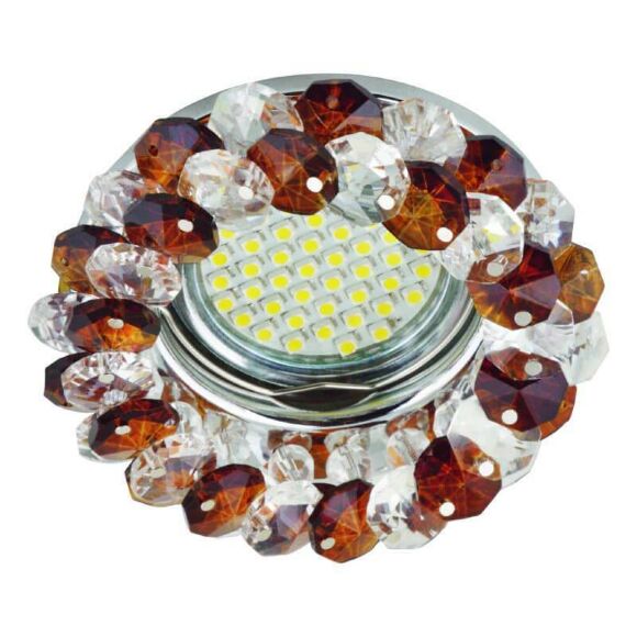 Встраиваемый светильник Fametto Fiore DLS-F130 GU5.3 Chrome/Brown Встраиваемый светильник Fametto Fiore DLS-F130 GU5.3 Chrome/Brown