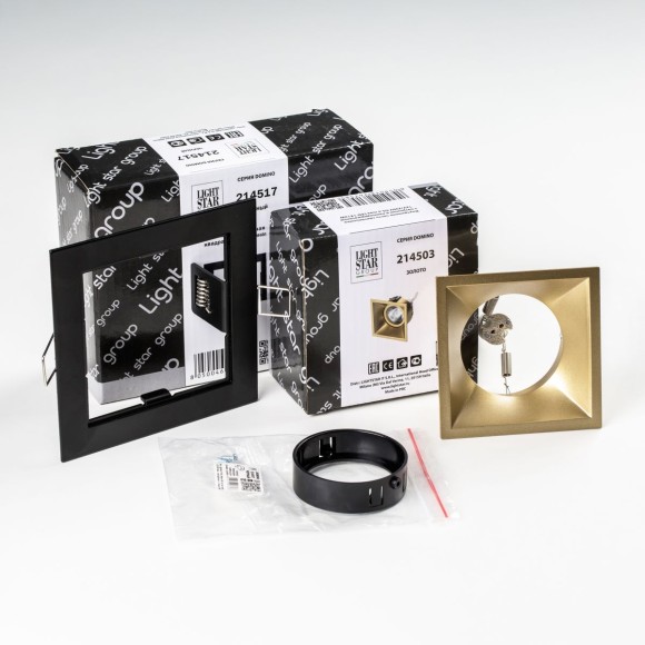 Встраиваемый светильник Lightstar Domino (214517+214503+214007) D51703BMOD