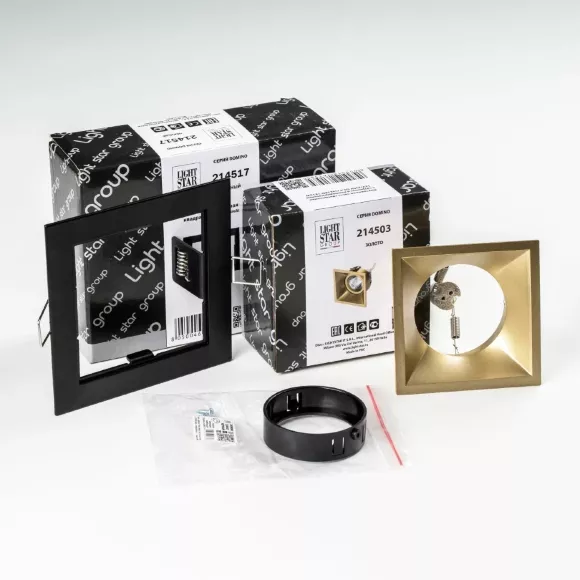 Встраиваемый светильник Lightstar Domino (214517+214503+214007) D51703BMOD Встраиваемый светильник Lightstar Domino (214517+214503+214007) D51703BMOD