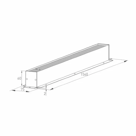 Шинопровод магнитный встраиваемый Arlight Mag-Track-4560-F-1540 026900(1), Современный стиль, Россия, вид сбоку