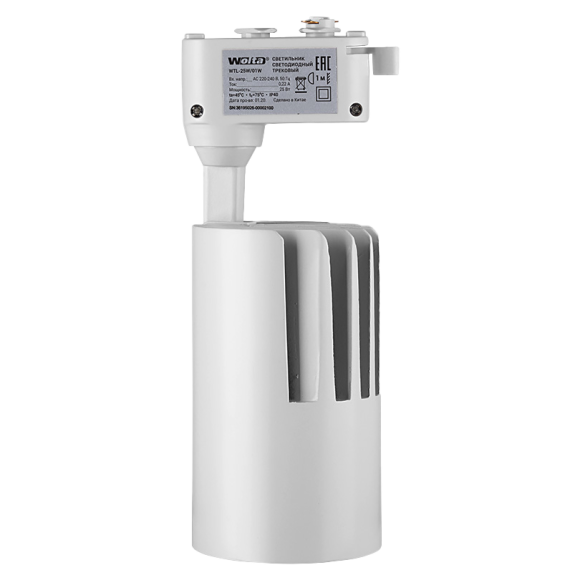 Трековый однофазный светильник Wolta WTL-25W/01W