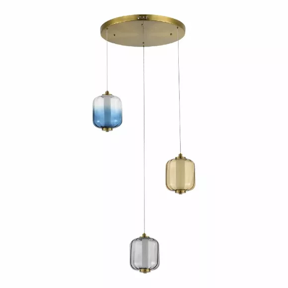 Подвесной светильник ST Luce Summer SL1193.303.03, Латунь, Разноцветный, Теплый белый