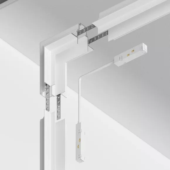 Угловой коннектор Maytoni Technical Magnetic track TRA004ICL-22W, механизм регулировки