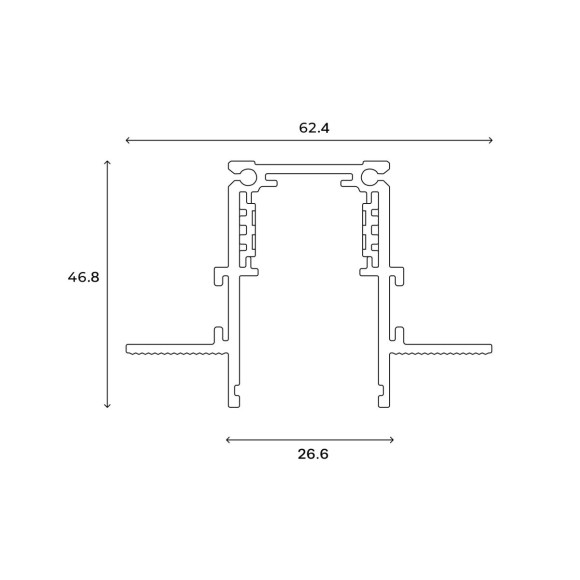Шинопровод магнитный встраиваемый Hesby Lighting ElDeko HSBL_0184