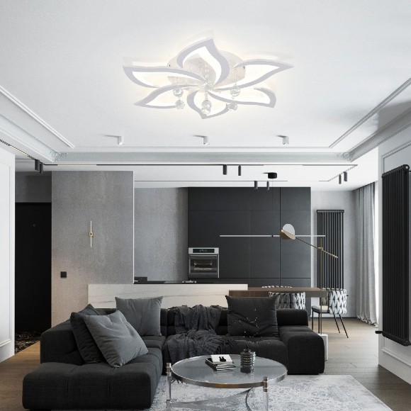 Потолочная светодиодная люстра с пультом управления Natali Kovaltseva Olimp LED LAMPS 81238