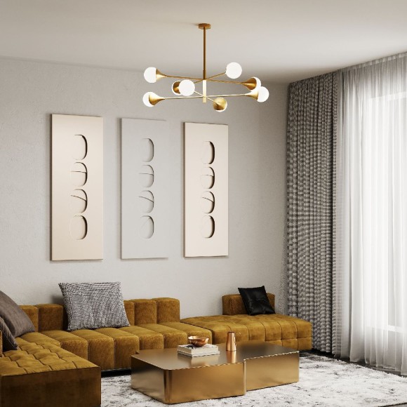 Люстра на штанге Eurosvet 60168/8 латунь a068273