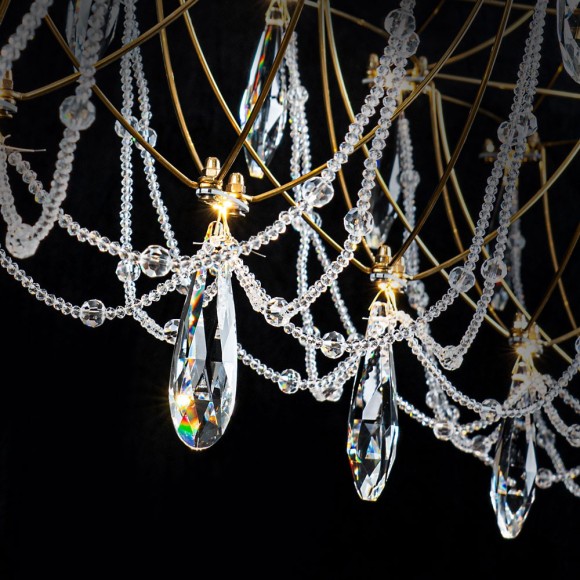 Подвесная люстра с пультом управления Modelux ML.5603.1200P BS