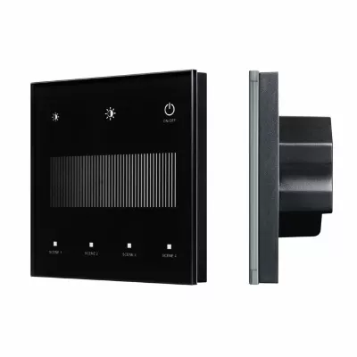 Сенсорная панель Arlight SMART-DALI-301-11-1G-4SC-DIM-IN Black (BUS/24V, Touch, 2.4G) 046547