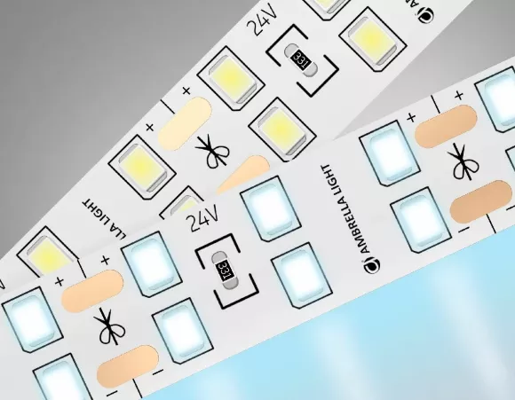 Светодиодная лента двухрядная Ambrella Light LED Strip 24В 2835 20Вт/м 6500K 5м IP20 GS3603