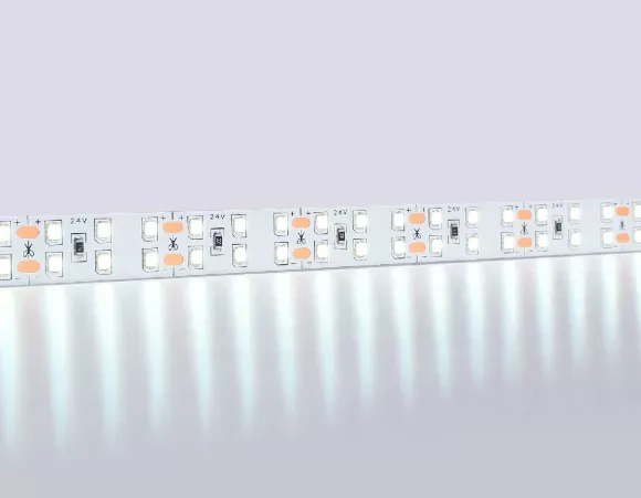 Светодиодная лента двухрядная Ambrella Light LED Strip 24В 2835 20Вт/м 6500K 5м IP20 GS3603