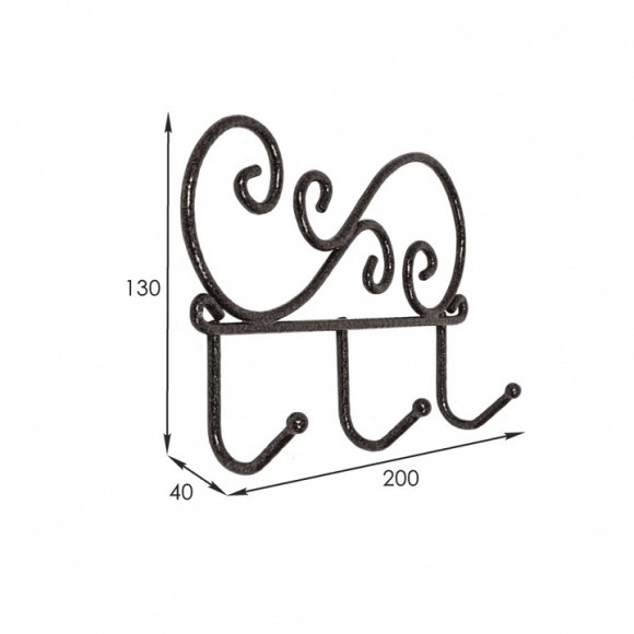 Вешалка настенная Кружева 3 GST_VN_275_M