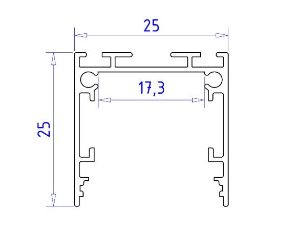 Алюминиевый профиль Ambrella Light Profile System GP2500BK