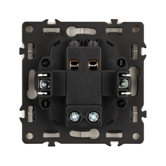 Механизм выключателя одноклавишный перекрёстный Arlight SWT-NOBE-MKX1-SFPL-WH (230V, 10A) 054234
