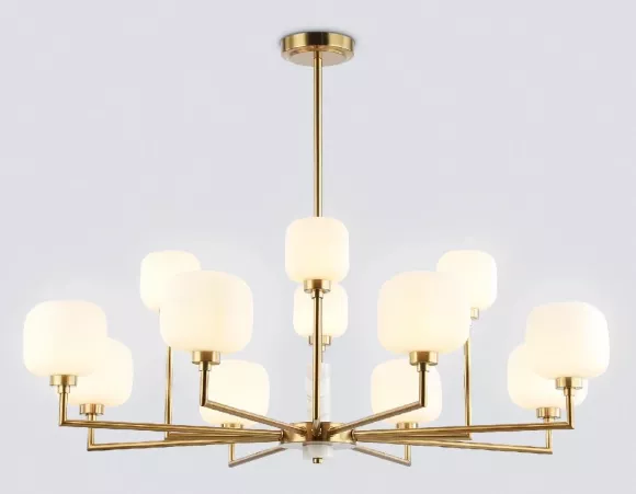 Люстра на штанге Ambrella Light High Light Heigh Light LH53019, Латунь, Белый, Металл Люстра на штанге Ambrella Light High Light Heigh Light LH53019, Латунь, Белый, Металл