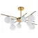 Люстра на штанге Escada Sphere 642/8P Brass, Бронза, Белый, Металл