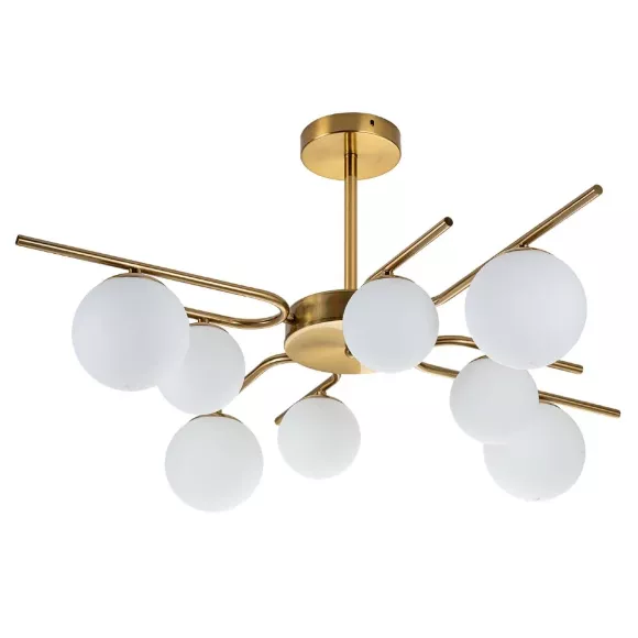 Люстра на штанге Escada Sphere 642/8P Brass, Бронза, Белый, Металл Люстра на штанге Escada Sphere 642/8P Brass, Бронза, Белый, Металл