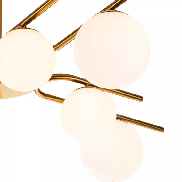 Люстра на штанге Escada Sphere 642/8P Brass, декоративные элементы крупным планом Люстра на штанге Escada Sphere 642/8P Brass, декоративные элементы крупным планом