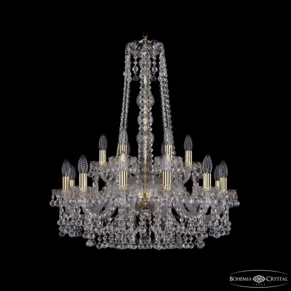 Подвесная люстра Bohemia Ivele Crystal 1409/12+6/240/h-77 G