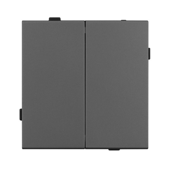 Механизм выключателя двухклавишный проходной Arlight SWT-TENDO-MKP2-SFPL-GR (230V, 10A) 054555