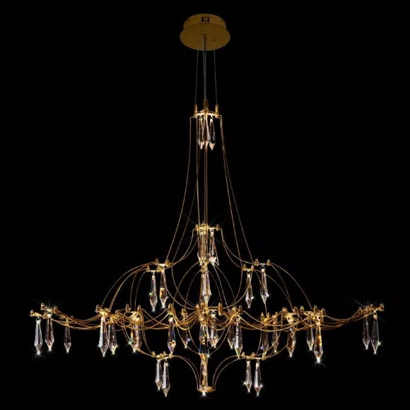Подвесная люстра Loft IT Mira 10588/800 Gold Asfour, Золото, Прозрачный, Теплый белый, крупный план Подвесная люстра Loft IT Mira 10588/800 Gold Asfour, Золото, Прозрачный, Теплый белый, крупный план