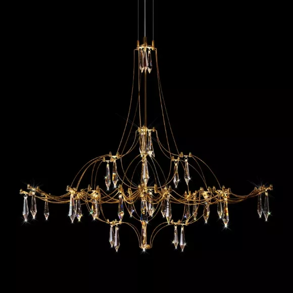 Подвесная люстра Loft IT Mira 10588/800 Gold Asfour, декоративные элементы крупным планом Подвесная люстра Loft IT Mira 10588/800 Gold Asfour, декоративные элементы крупным планом