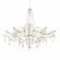 Подвесная люстра Loft IT Mira 10588/800 Gold Asfour, Золото, Прозрачный, Теплый белый, декоративные элементы крупным планом