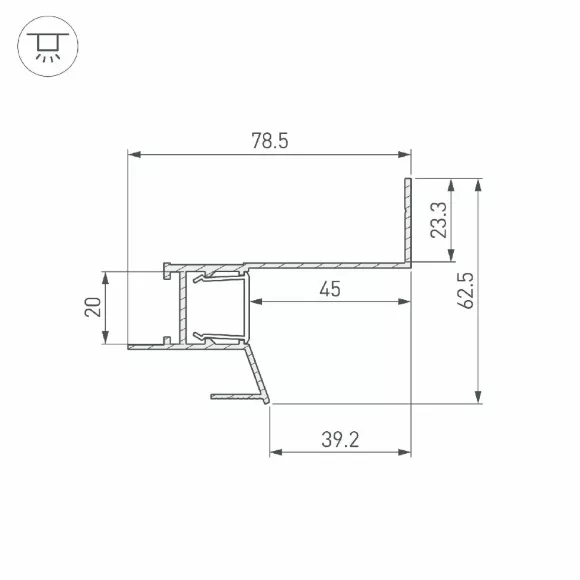 Алюминиевый профиль Arlight СEIL-S18-SHADOW-SIDE-3000 WHITE 050501 Алюминиевый профиль Arlight СEIL-S18-SHADOW-SIDE-3000 WHITE 050501