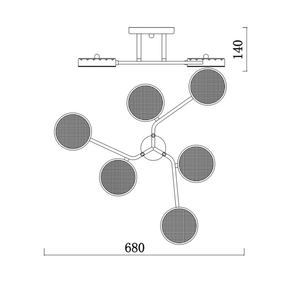 Потолочная светодиодная люстра Escada Starlight 10273/6LED