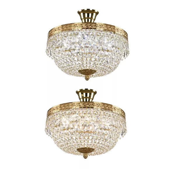 Потолочный светильник Bohemia Ivele Crystal 19011/35IV/LED-DIM G, Золото, Прозрачный, От теплого до холодного, декоративные элементы крупным планом Потолочный светильник Bohemia Ivele Crystal 19011/35IV/LED-DIM G, Золото, Прозрачный, От теплого до холодного, декоративные элементы крупным планом