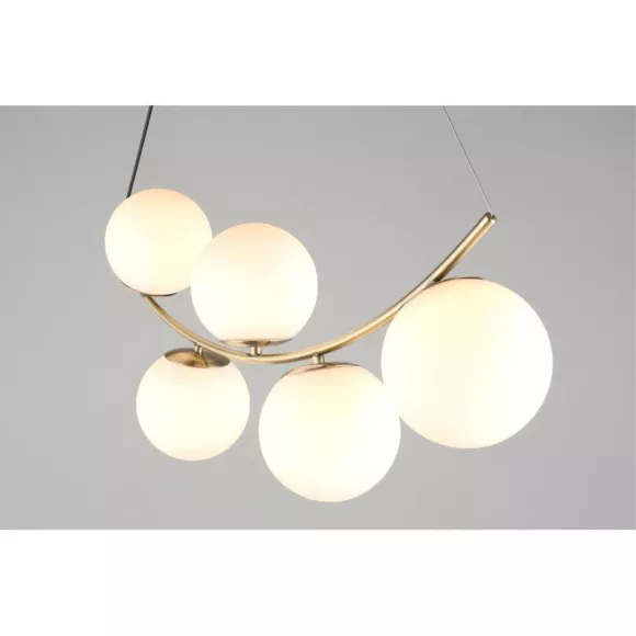 Подвесная люстра Omnilux Acciano OML-94903-05, Бронза, Белый, Металл, декоративные элементы крупным планом Подвесная люстра Omnilux Acciano OML-94903-05, Бронза, Белый, Металл, декоративные элементы крупным планом